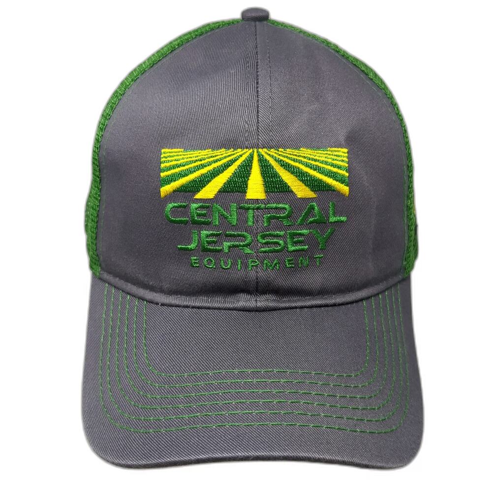 John Deere Trucker Hat Gray Green One Size Central Jersey Equipment Snapback